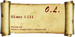 Olasz Lili névjegykártya