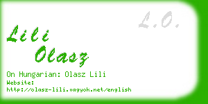 lili olasz business card